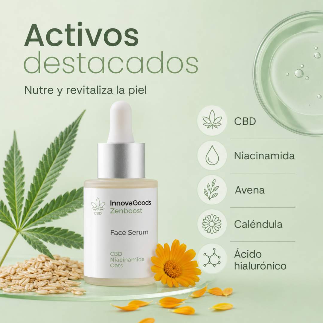 InnovaGoods® Set de cuidado facial con CBD